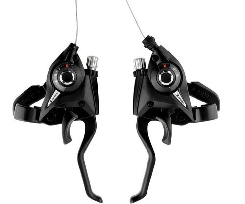 Alavanca de Câmbio EZ Fire Kd-76 8V com Manete Preta Sunward