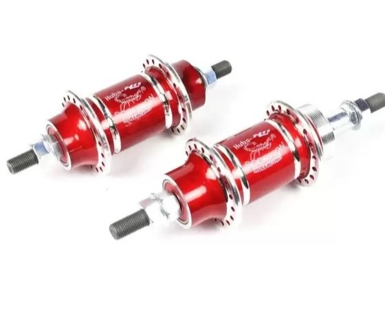 Cubo Dianteiro/Traseiro Alumínio Rolamento 36 Furos Vermelho NIL