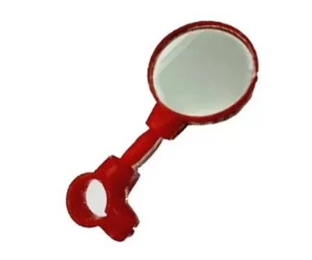 Espelho Retrovisor Pequeno Infantil Haste Curta Vermelho Allkar