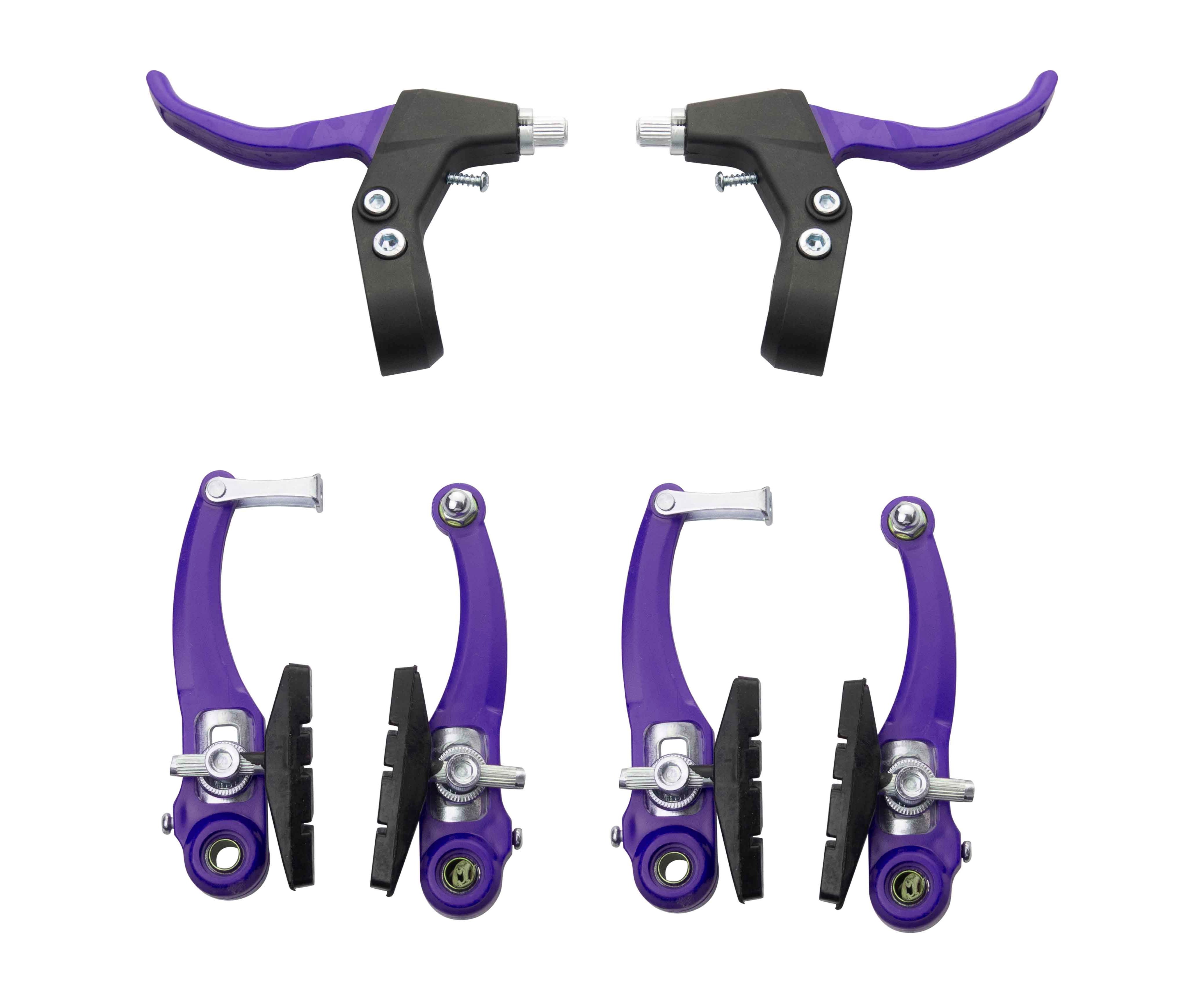 Freio V-Brake Ferro com Manete Violeta Importação