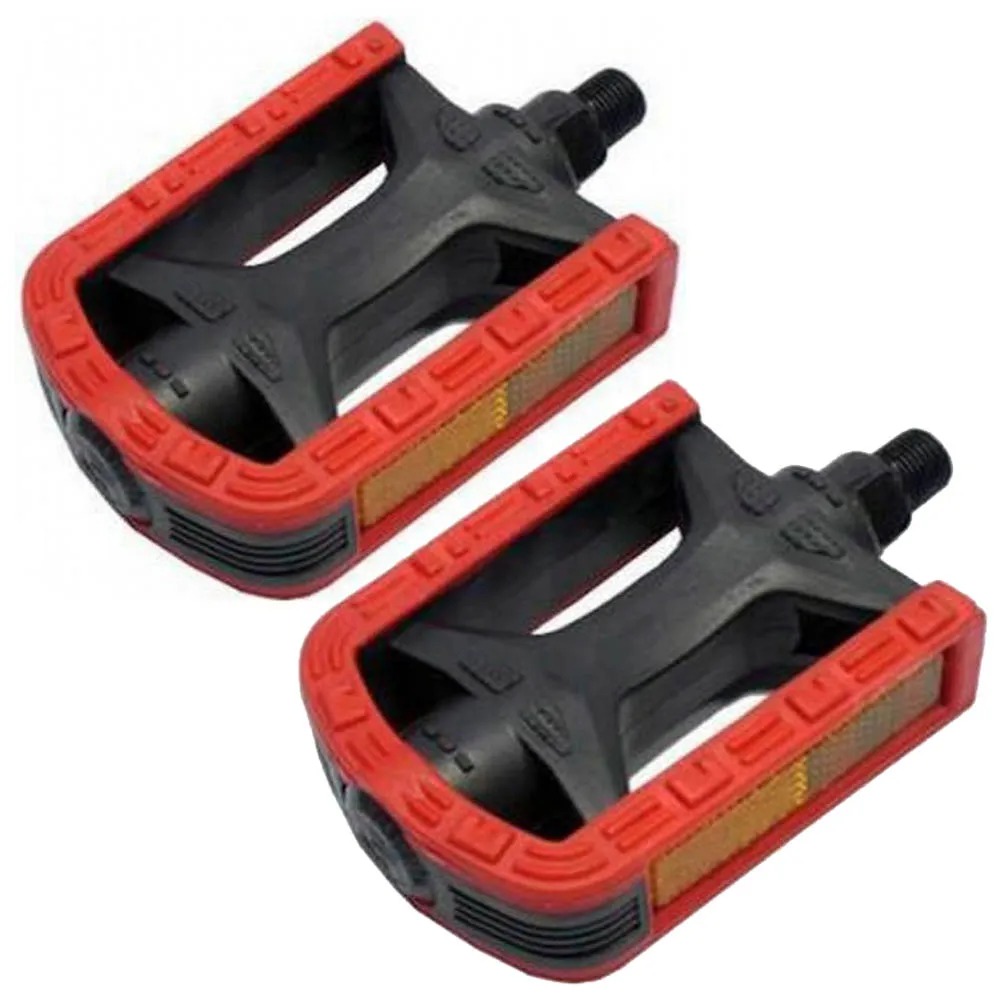 Pedal Nylon Bicolor Sueco Vermelho Metalciclo