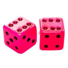Tampa de Valvula Dado Rosa Neon