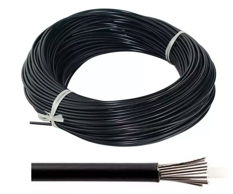 Conduite Teflon 20 Mts Preto Fio Reto 4 mm LTX